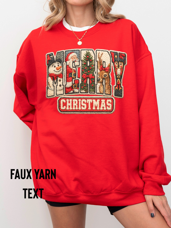 Merry Christmas- Faux Yarn