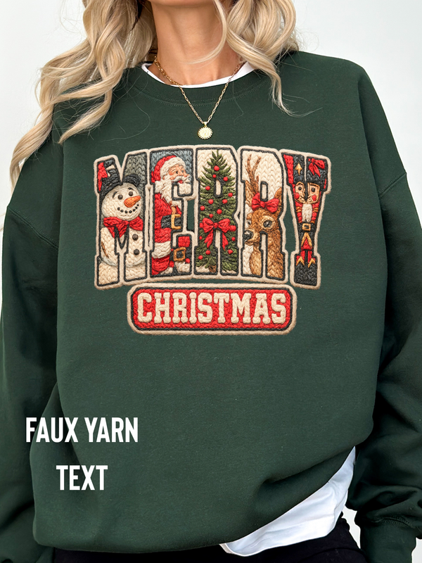 Merry Christmas- Faux Yarn