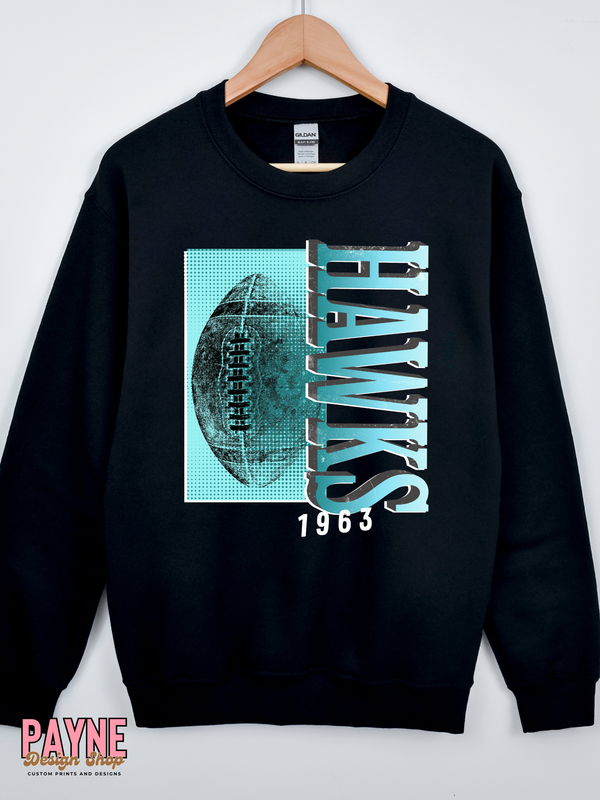 Retro Color Hawks Football