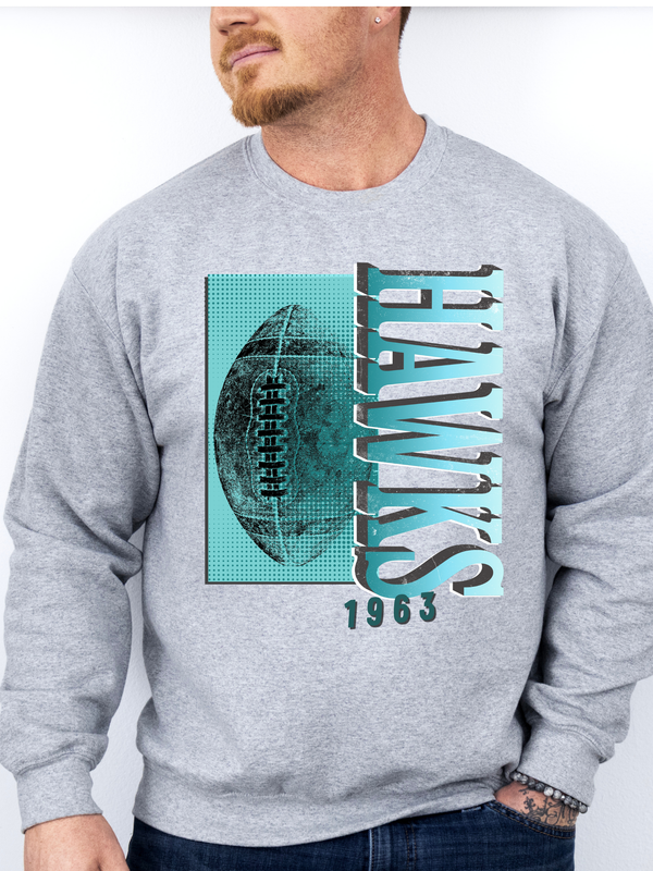 Retro Color Hawks Football