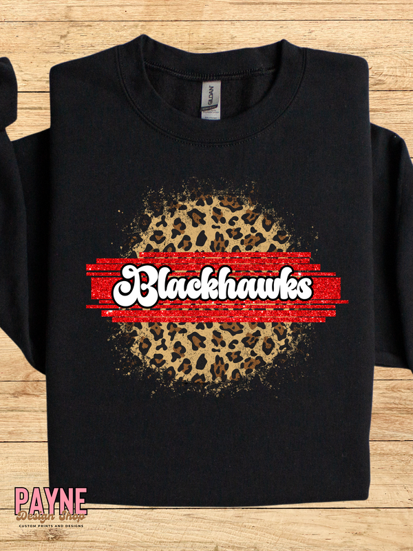 Leopard Print Blackhawk Sweatshirt