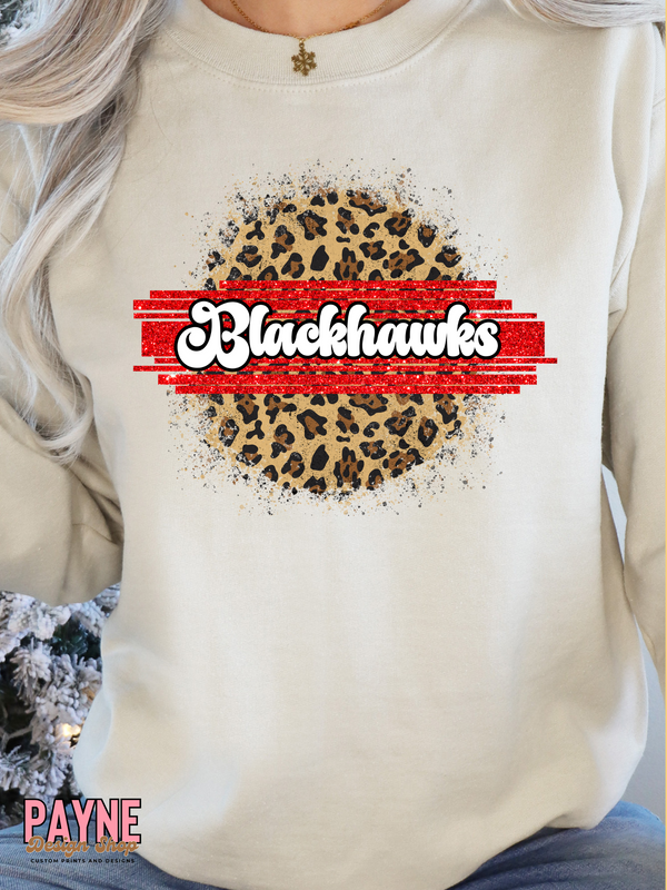 Leopard Print Blackhawk Sweatshirt