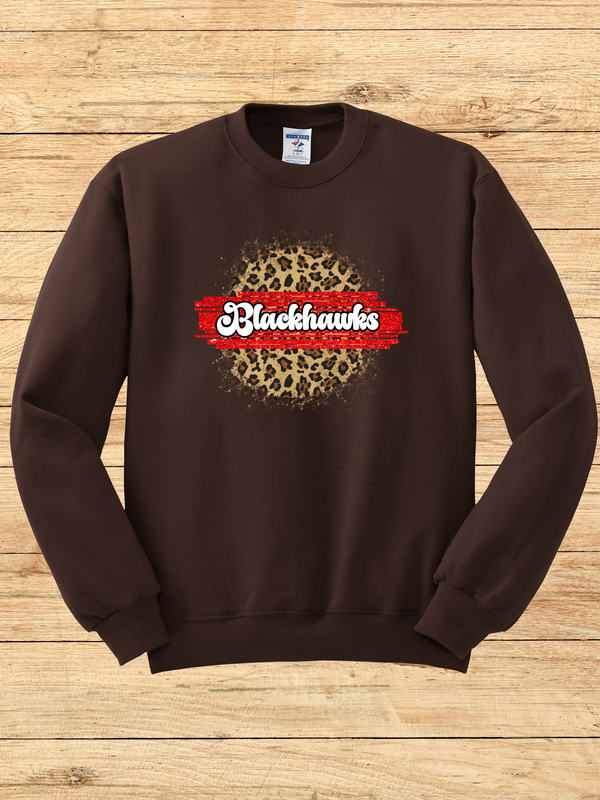 Leopard Print Blackhawk Sweatshirt