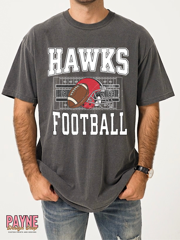Hawks Football -Retro Design