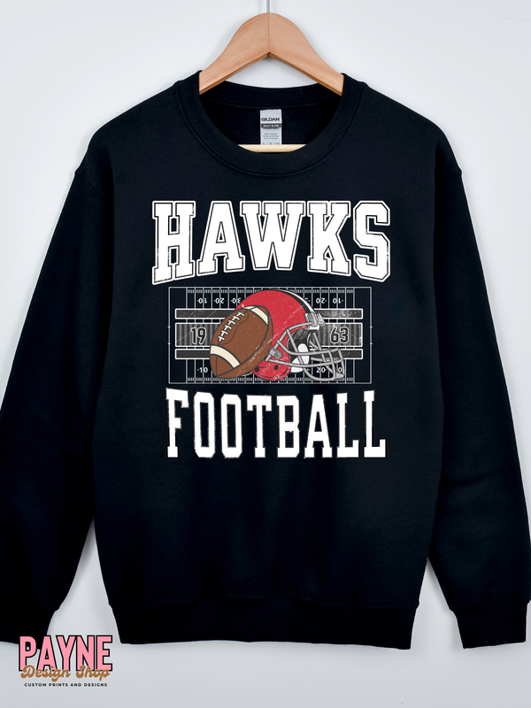 Hawks Football -Retro Design