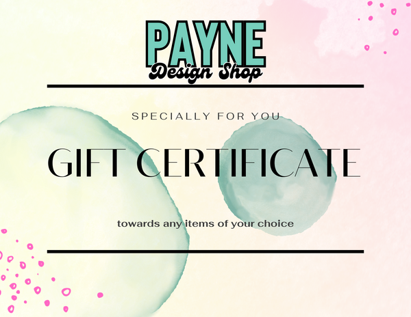 Payne Design Shop Gift Card