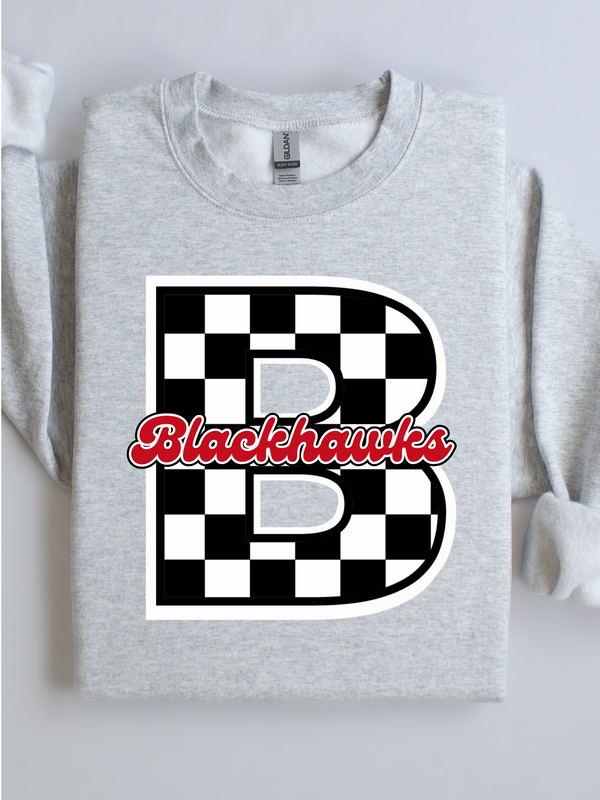 Checkered Blackhawks Sweatshirt