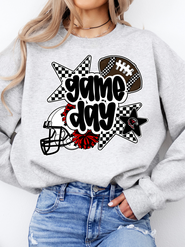 Football Game Day Checkered Star